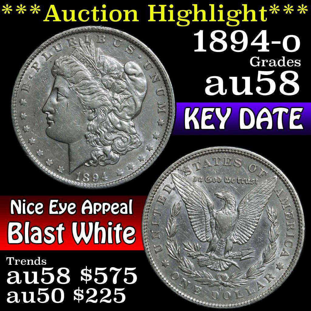 ***Auction Highlight*** 1894-o Morgan Dollar $1 Grades Choice AU/BU Slider (fc)