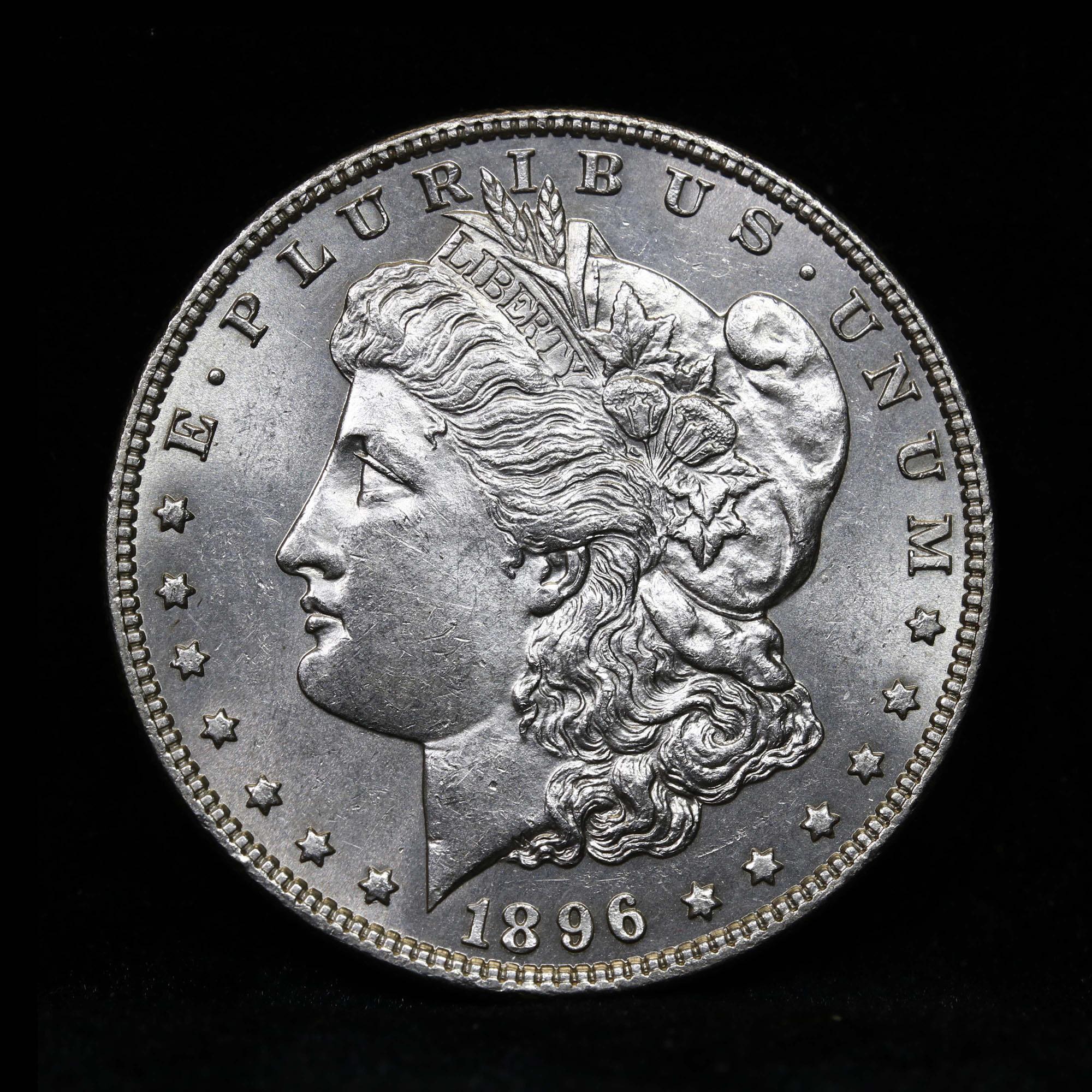 1896-p Morgan Dollar $1 Grades Choice Unc+ PL