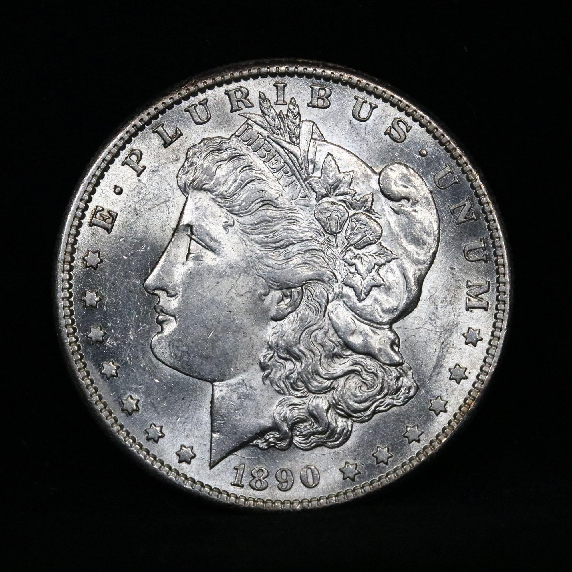 ***Auction Highlight*** 1890-s Morgan Dollar $1 Graded Choice+ Unc by USCG (fc)