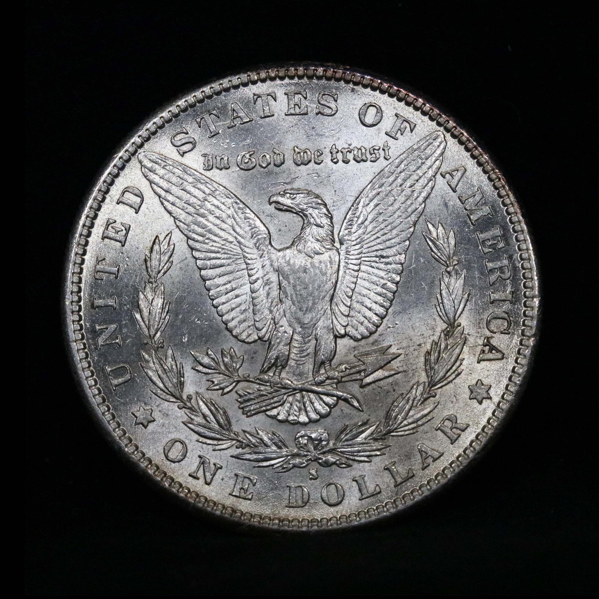 ***Auction Highlight*** 1890-s Morgan Dollar $1 Graded Choice+ Unc by USCG (fc)