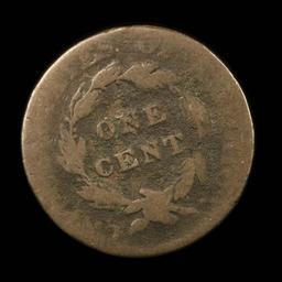 1822 Coronet Head Large Cent 1c Grades f, fine