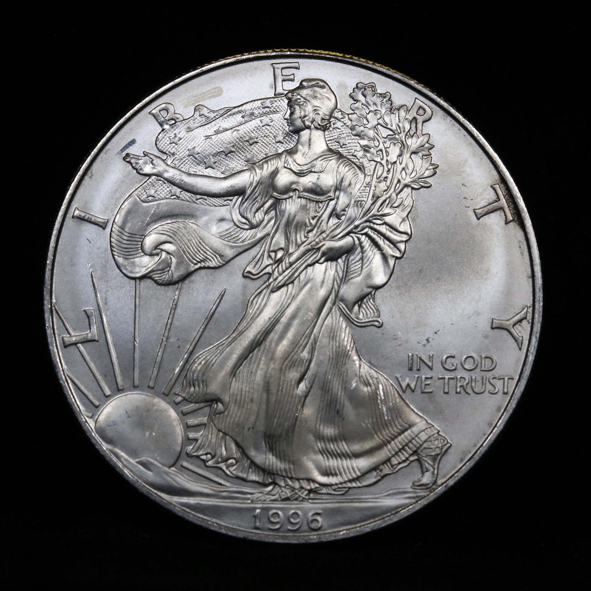 1996 Silver Eagle Dollar $1 Grades GEM+++ Unc