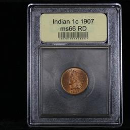 ***Auction Highlight*** 1907 Indian Cent 1c Graded GEM+ Unc RD by USCG (fc)