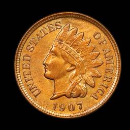 ***Auction Highlight*** 1907 Indian Cent 1c Graded GEM+ Unc RD by USCG (fc)