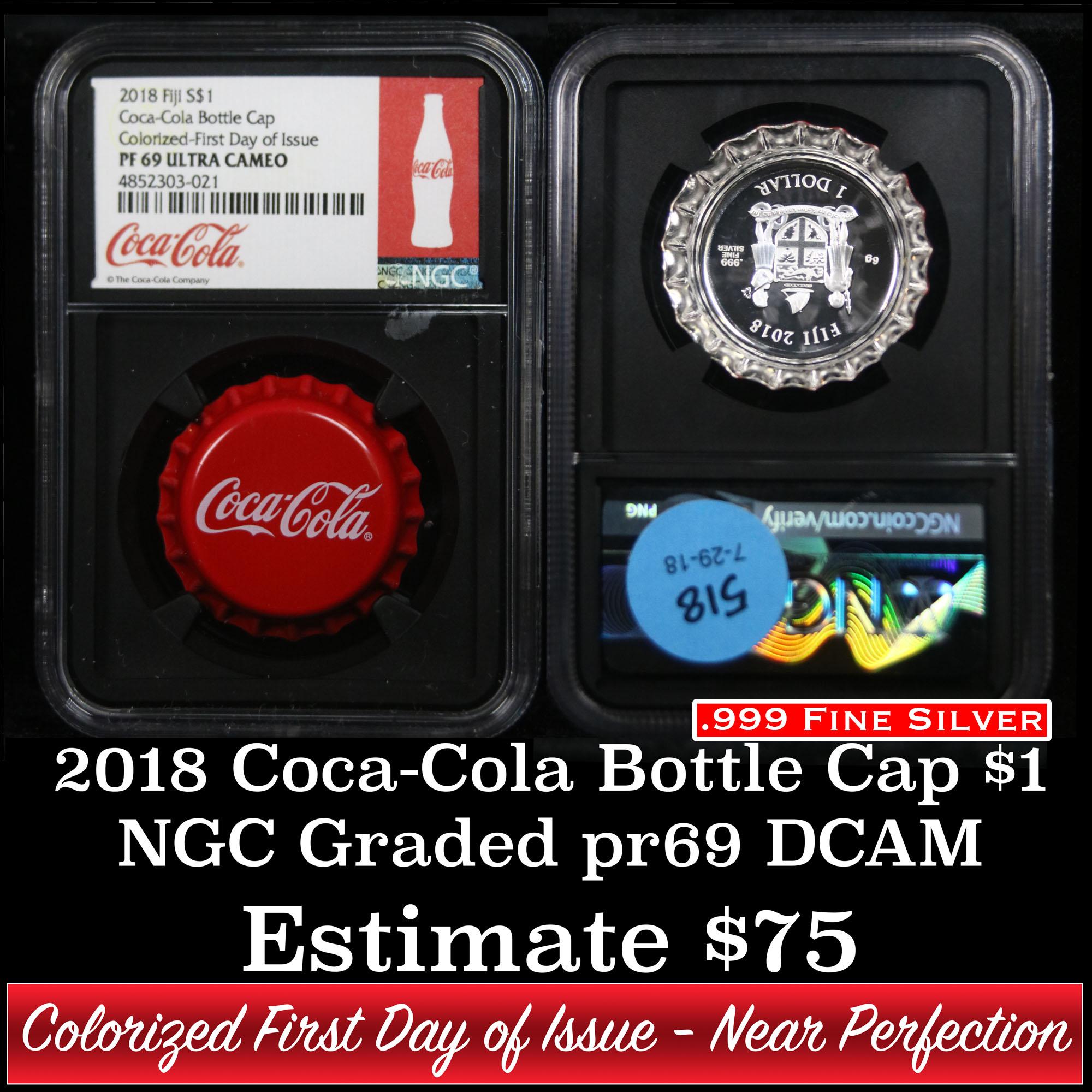 NGC 2018 Fiji Coca Cola Bottle Cap Graded pr69 DCAM by NGC