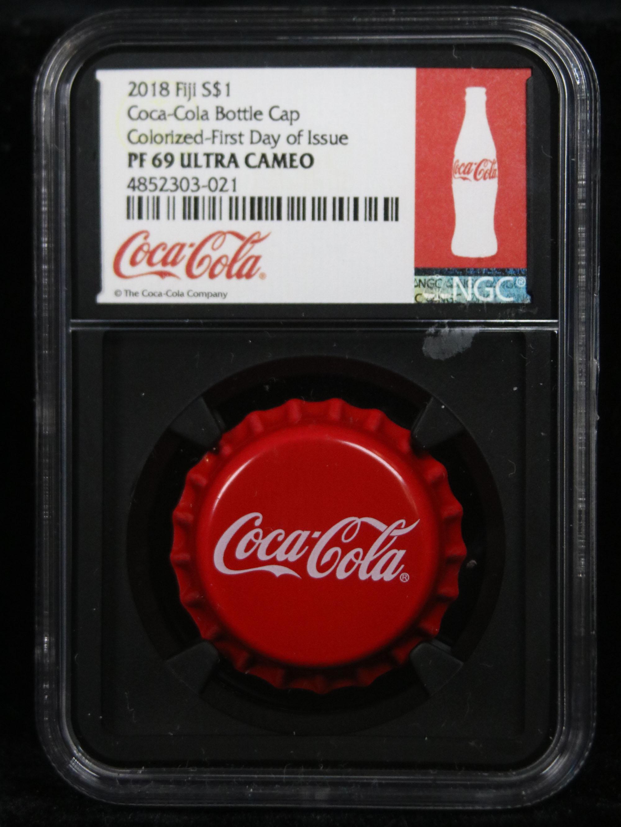 NGC 2018 Fiji Coca Cola Bottle Cap Graded pr69 DCAM by NGC