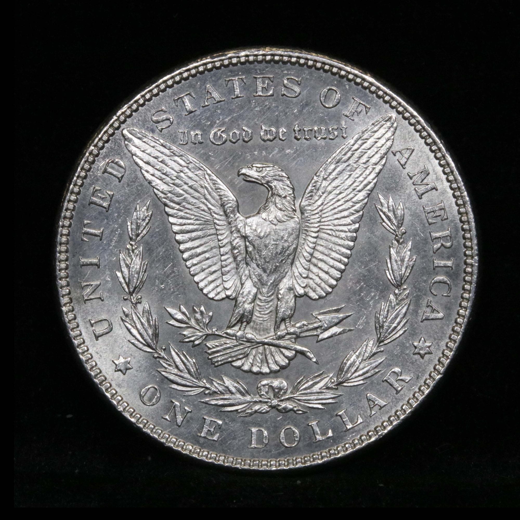 ***Auction Highlight*** 1886-p Morgan Dollar $1 Graded GEM+ UNC DMPL by USCG (fc)