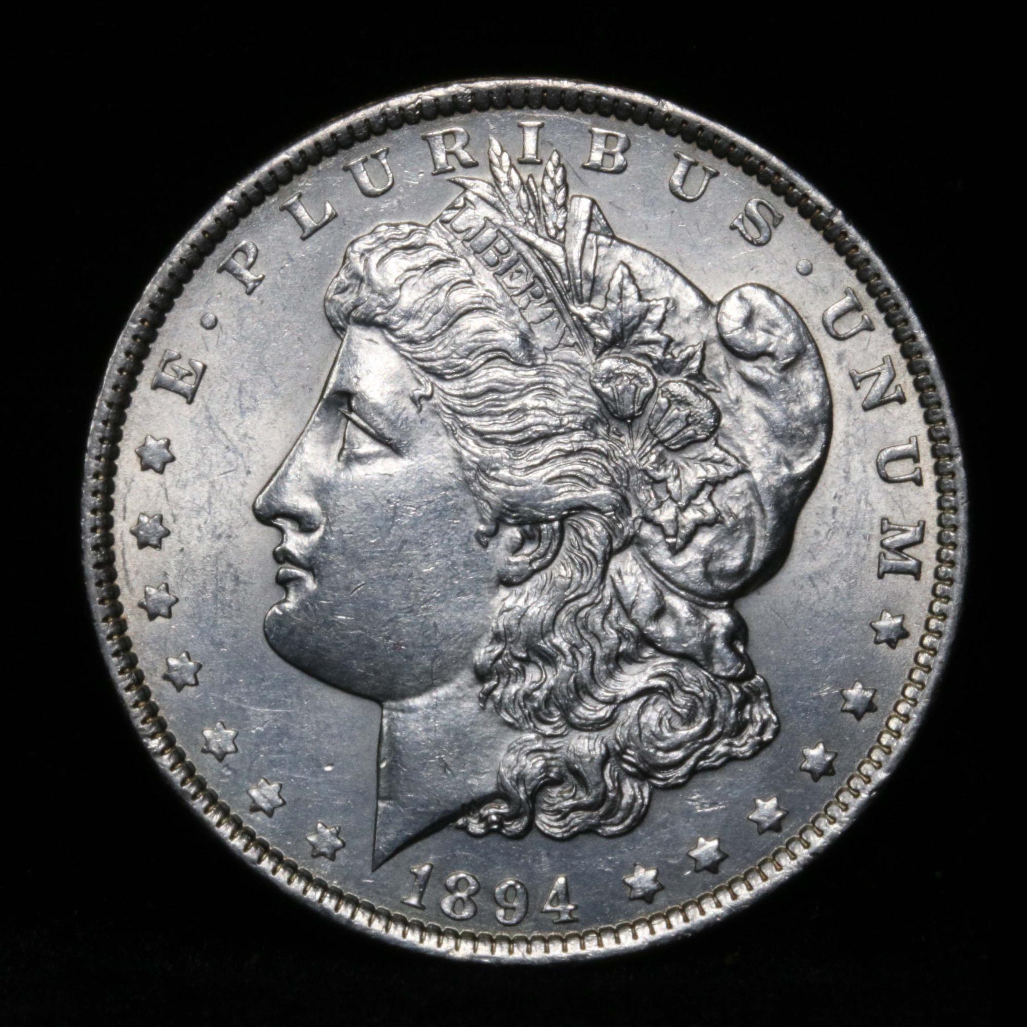 ***Auction Highlight*** 1894-p Morgan Dollar $1 Graded Choice Unc by USCG (fc)