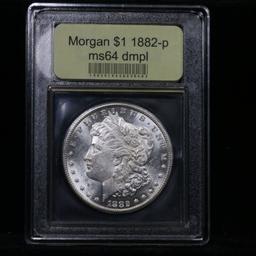 ***Auction Highlight*** 1882-p Morgan Dollar $1 Graded Choice Unc DMPL by USCG (fc)