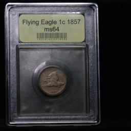 ***Auction Highlight*** 1857 Flying Eagle Cent 1c Graded Choice Unc by USCG (fc)