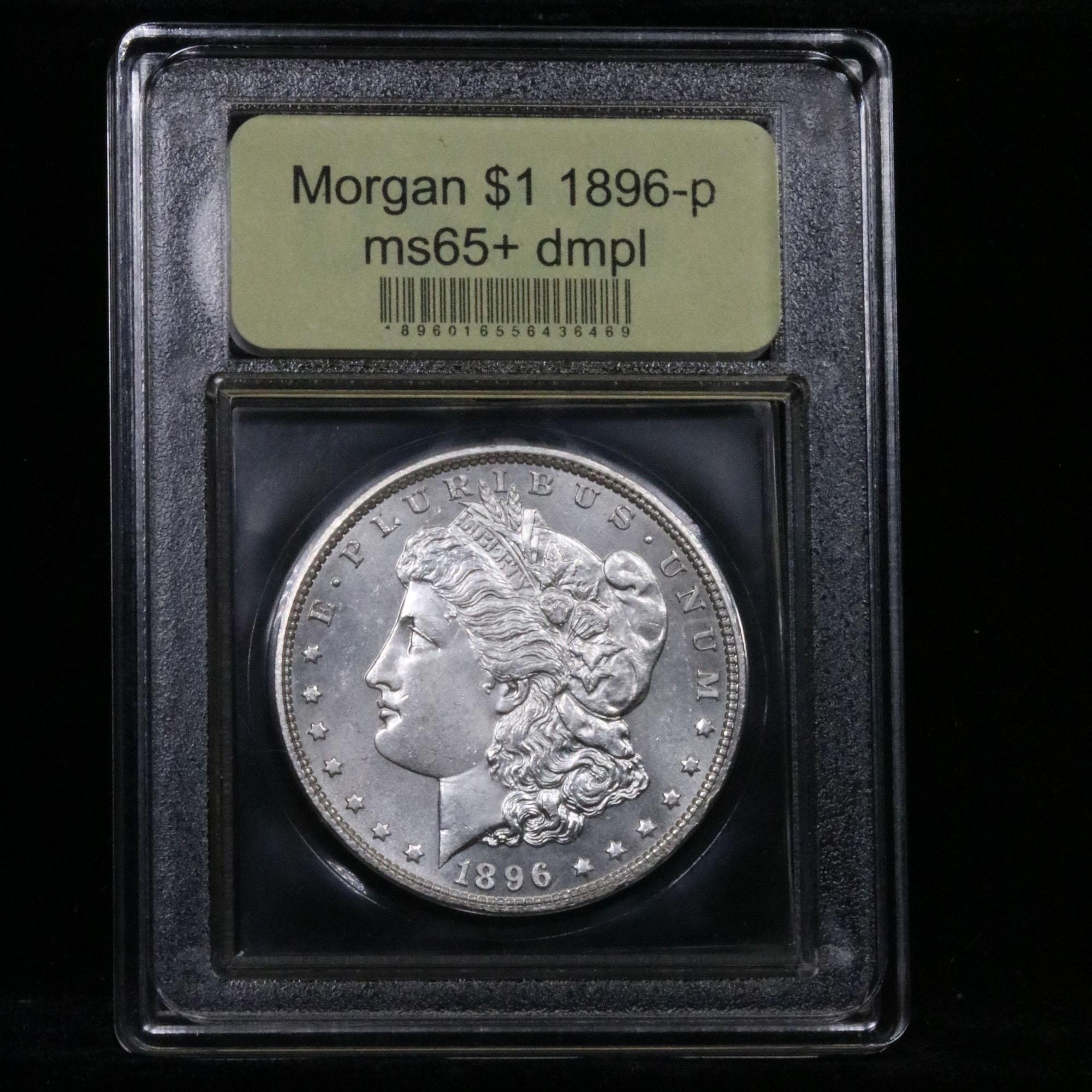 ***Auction Highlight*** 1896-p Morgan Dollar $1 Graded GEM+ DMPL by USCG (fc)