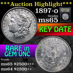 ***Auction Highlight*** 1897-o Morgan Dollar $1 Graded GEM Unc by USCG (fc)