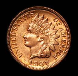 ***Auction Highlight*** 1887 Indian Cent 1c Graded Gem+ Unc RD by USCG (fc)