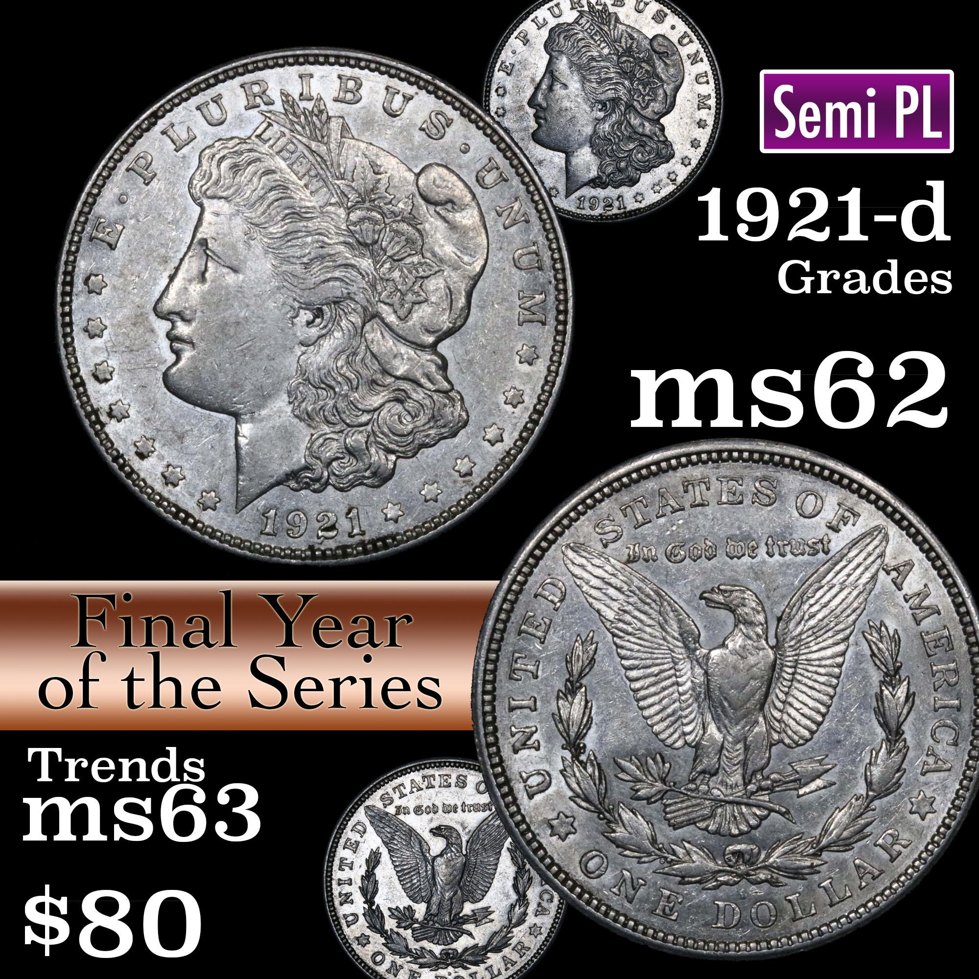 1921-d Morgan Dollar $1 Grades Select Unc