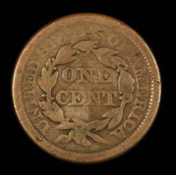 1856 Braided Hair Large Cent 1c Grades vf+