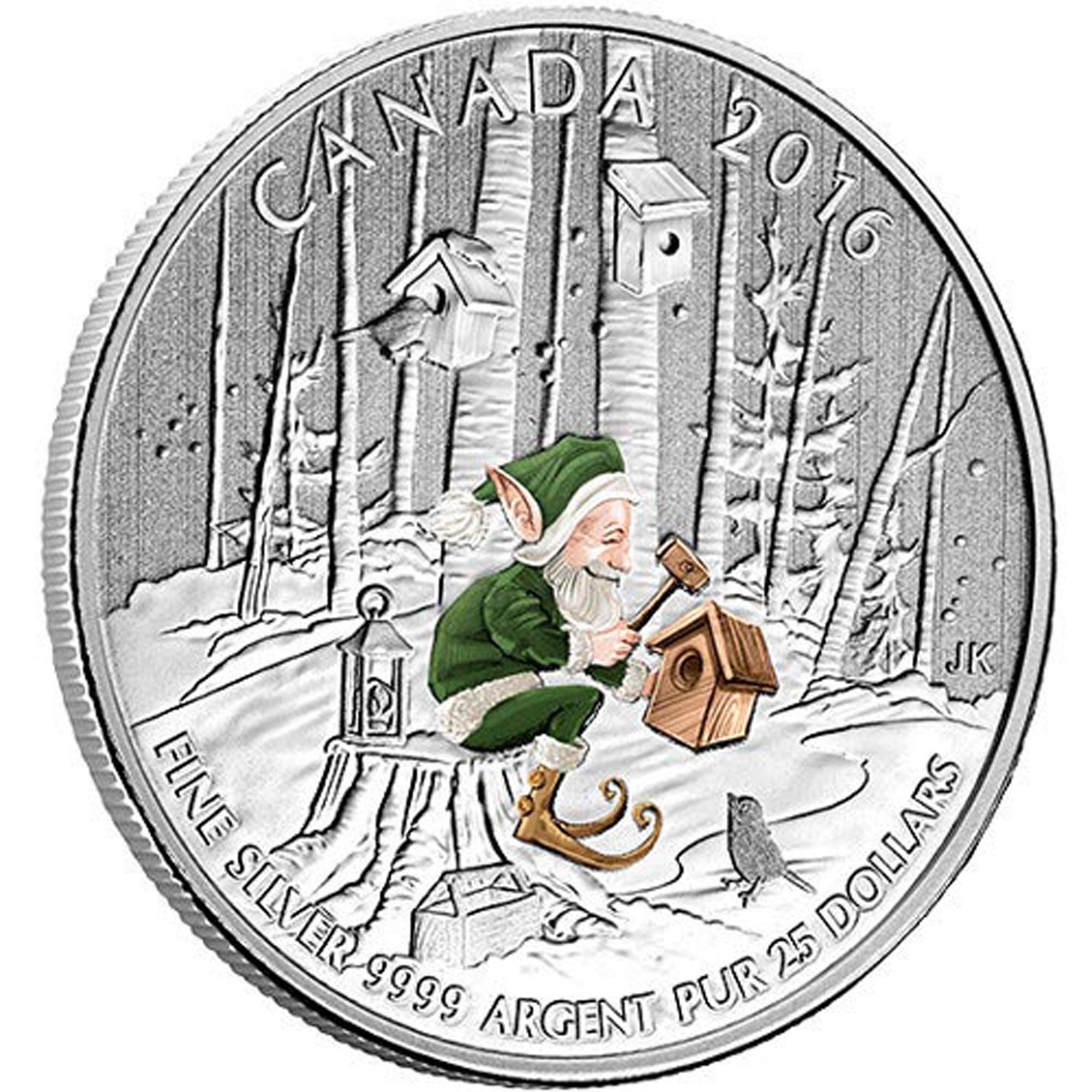 2016 1/4 oz Canadian Silver Woodland Elf Coin (BU) Royal Canadian Mint