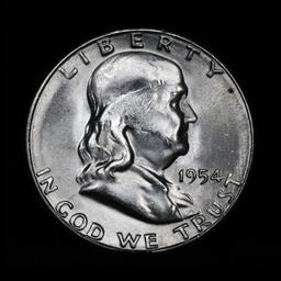 1954-s Franklin Half Dollar 50c Grades BU+