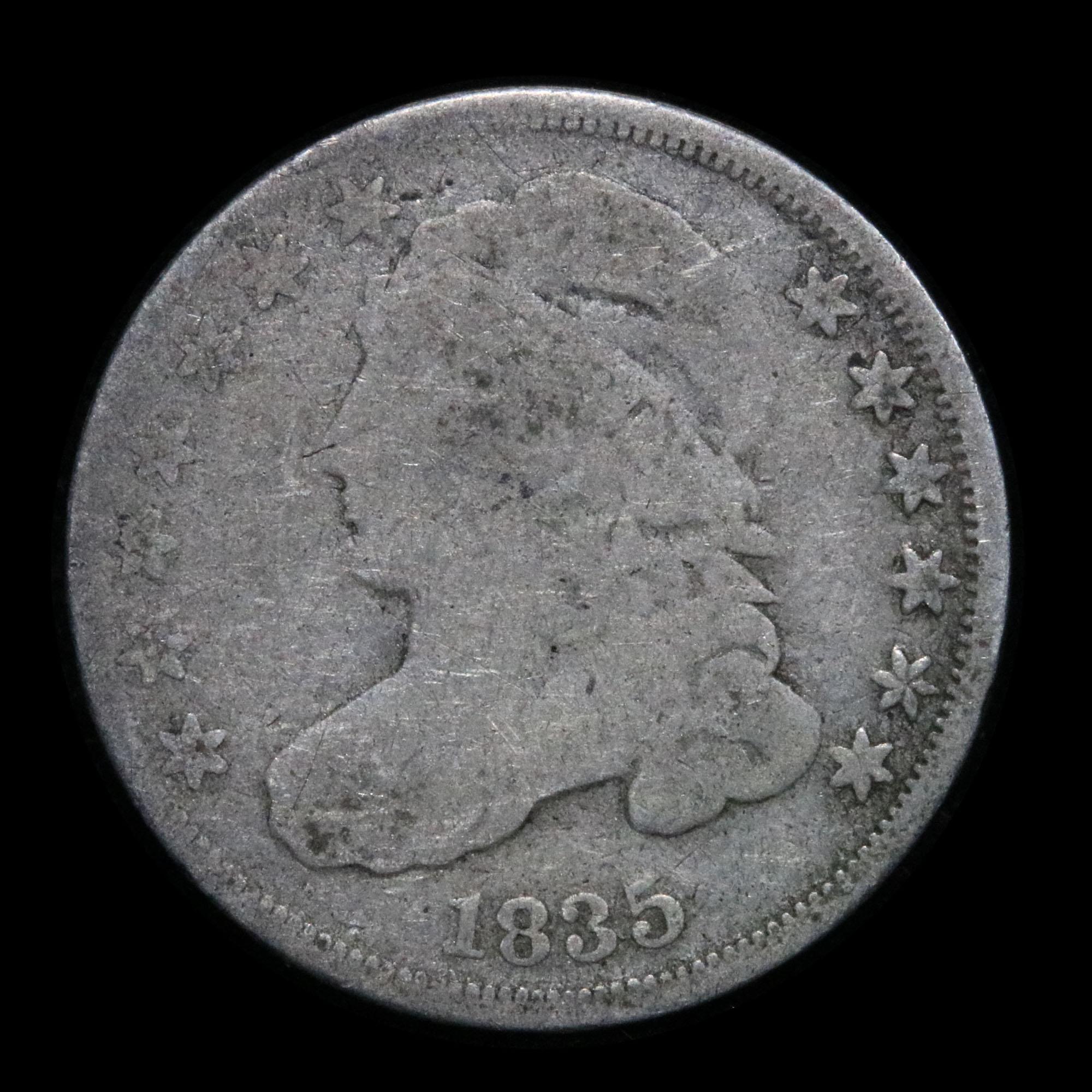 1835 Capped Bust Dime 10c Grades g+