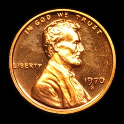 1970 lg date Lincoln Cent 1c Grades Gem ++ Proof Red Cameo