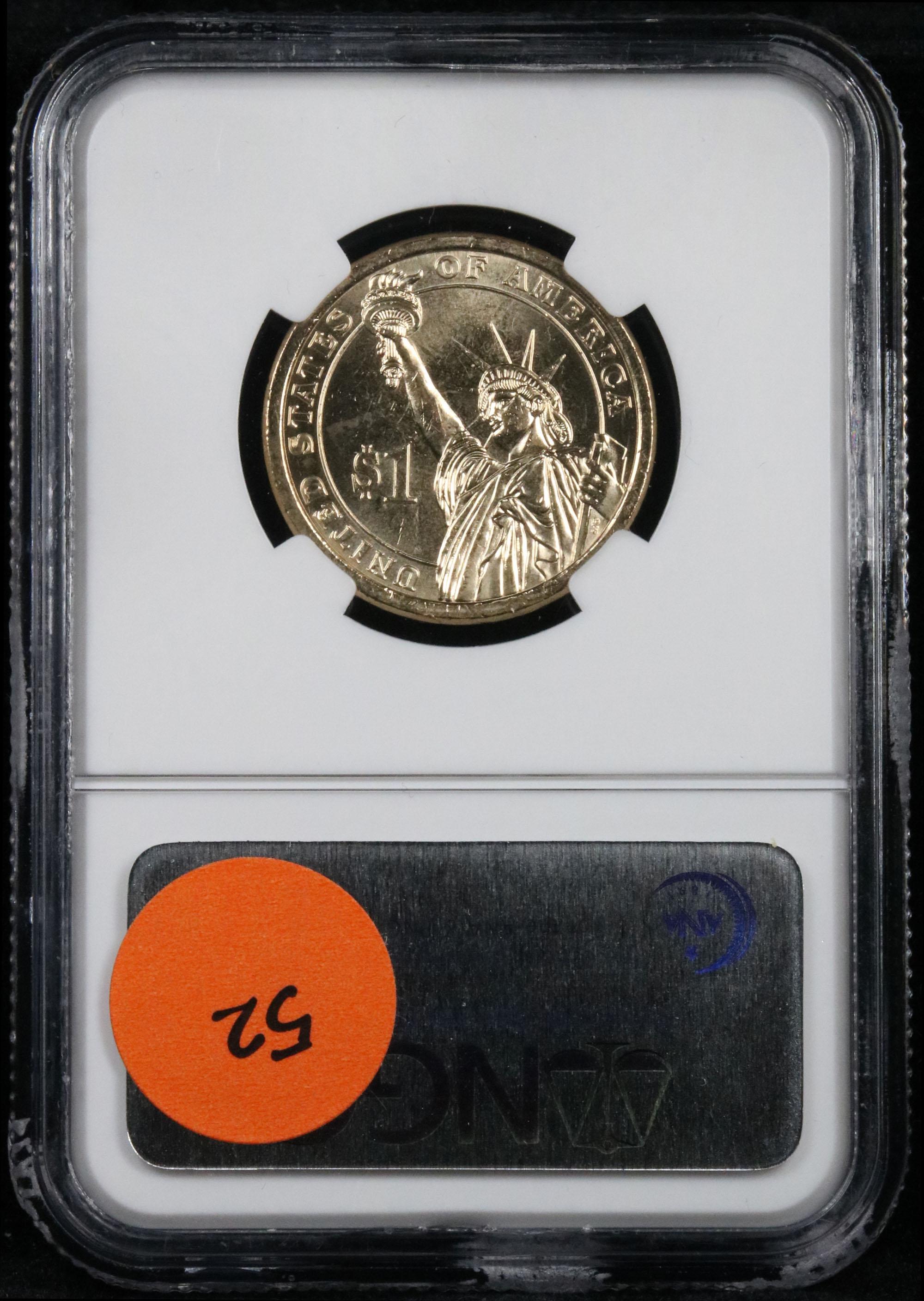 NGC 2007-p JAMES MADISON Presidential Dollar $1 Graded ms60 by NGC