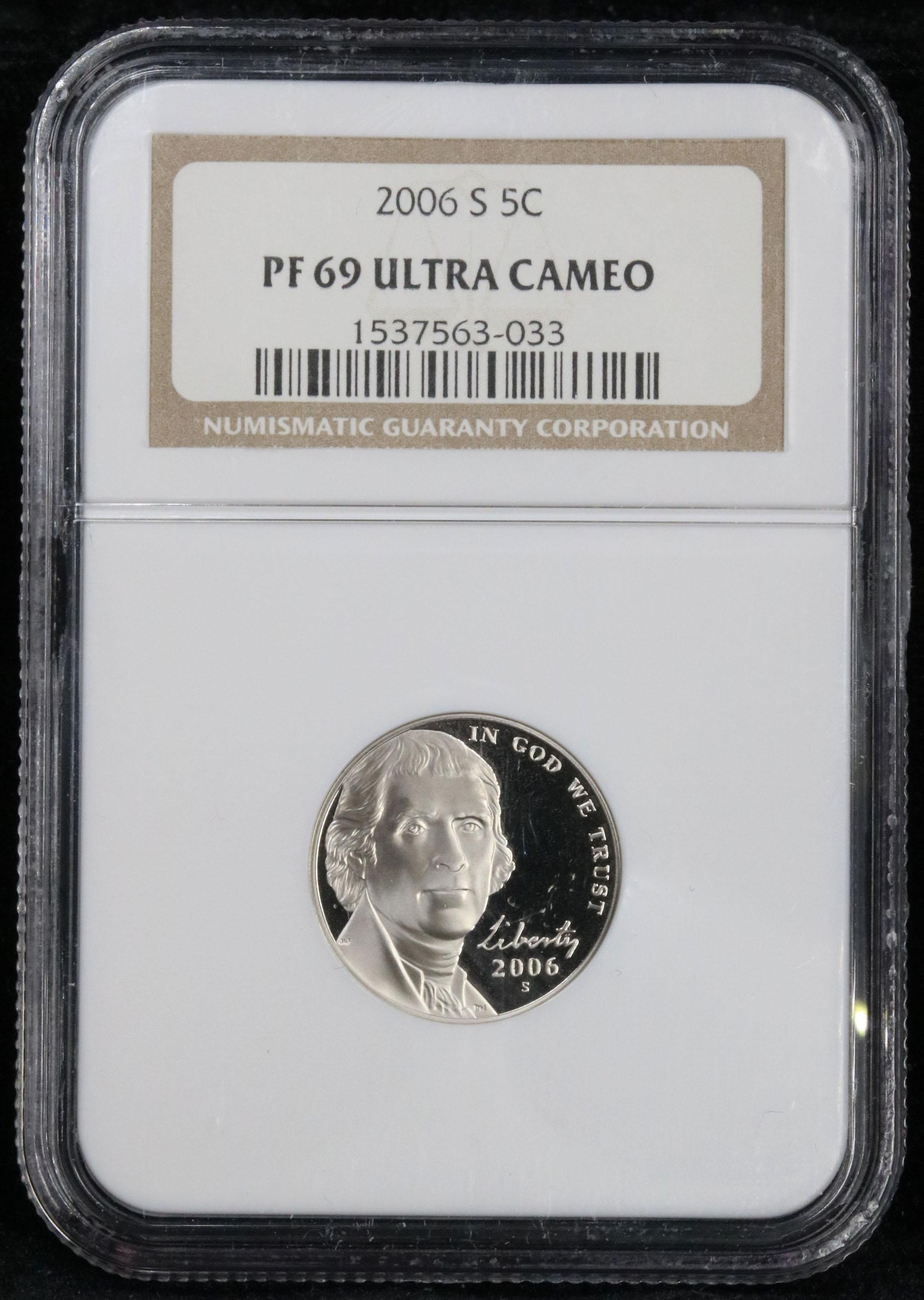 NGC 2006-s Proof Jefferson Nickel 5c Graded pr69 DCAM By NGC