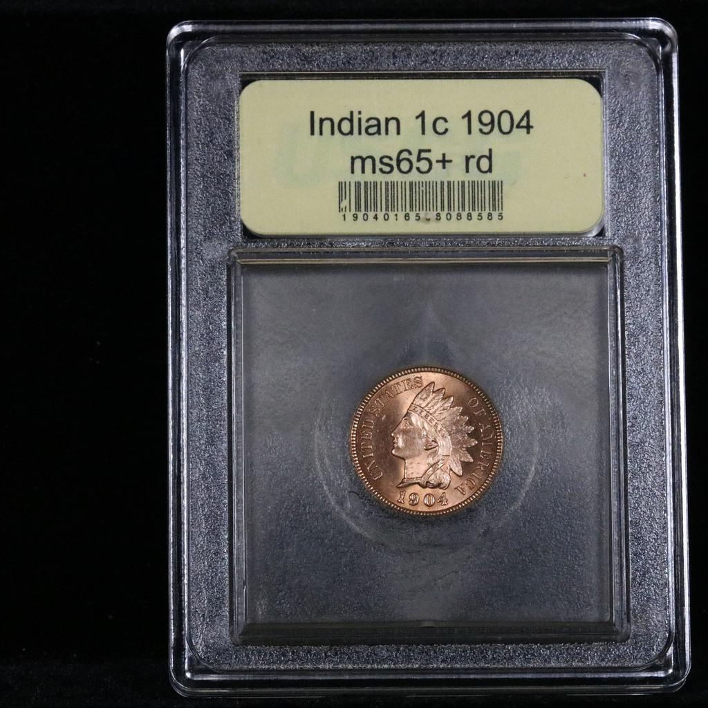 ***Auction Highlight*** 1904 Indian Cent 1c Graded Gem+ Unc RD by USCG (fc)