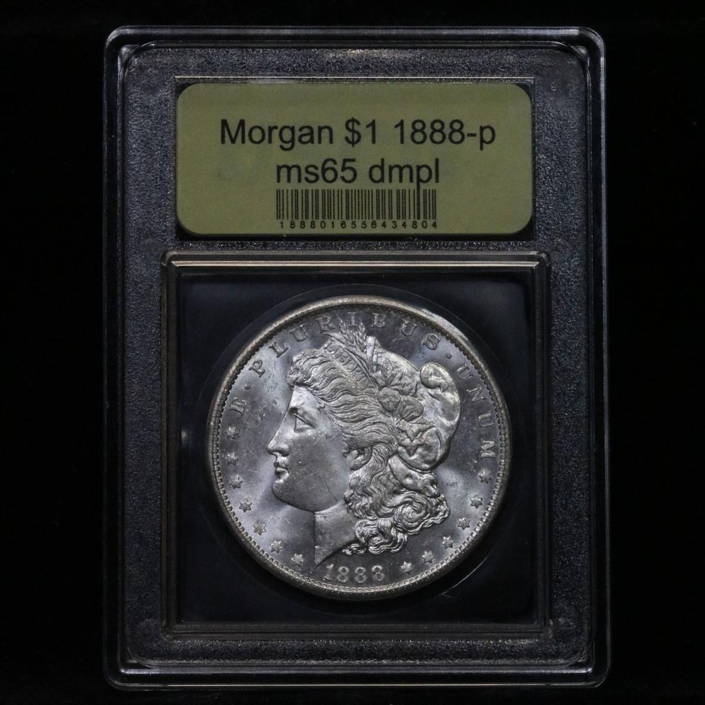 ***Auction Highlight*** 1888-p Morgan Dollar $1 Graded GEM Unc DMPL By USCG (fc)