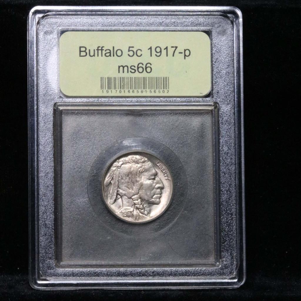 ***Auction Highlight*** 1917-p Buffalo Nickel 5c Graded GEM+ Unc by USCG (fc)