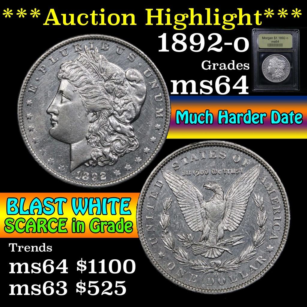 ***Auction Highlight*** 1892-o Morgan Dollar $1 Graded Choice Unc by USCG (fc)