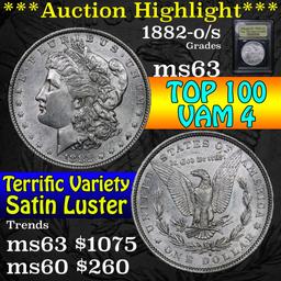 ***Auction Highlight*** 1882-o/s Top 100 Vam 4 Morgan Dollar $1 Graded Select Unc by USCG (fc)