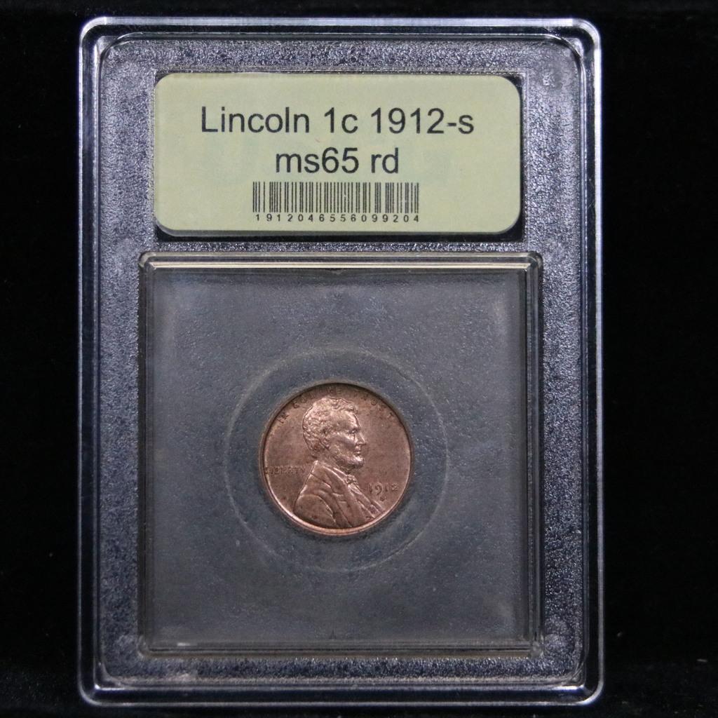 ***Auction Highlight*** 1912-s Lincoln Cent 1c Graded GEM Unc RD by USCG (fc)