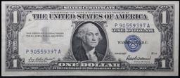 1957 $1 Blue Seal Silver Certificate Grades xf+