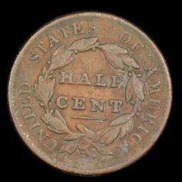 1829 Classic Head half cent 1/2c Grades vg, very good