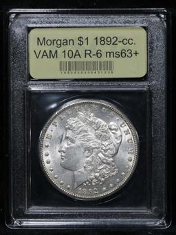 ***Auction Highlight*** 1892-cc. VAM 10A R-6 Morgan Dollar $1 Graded Select+ Unc by USCG (fc)