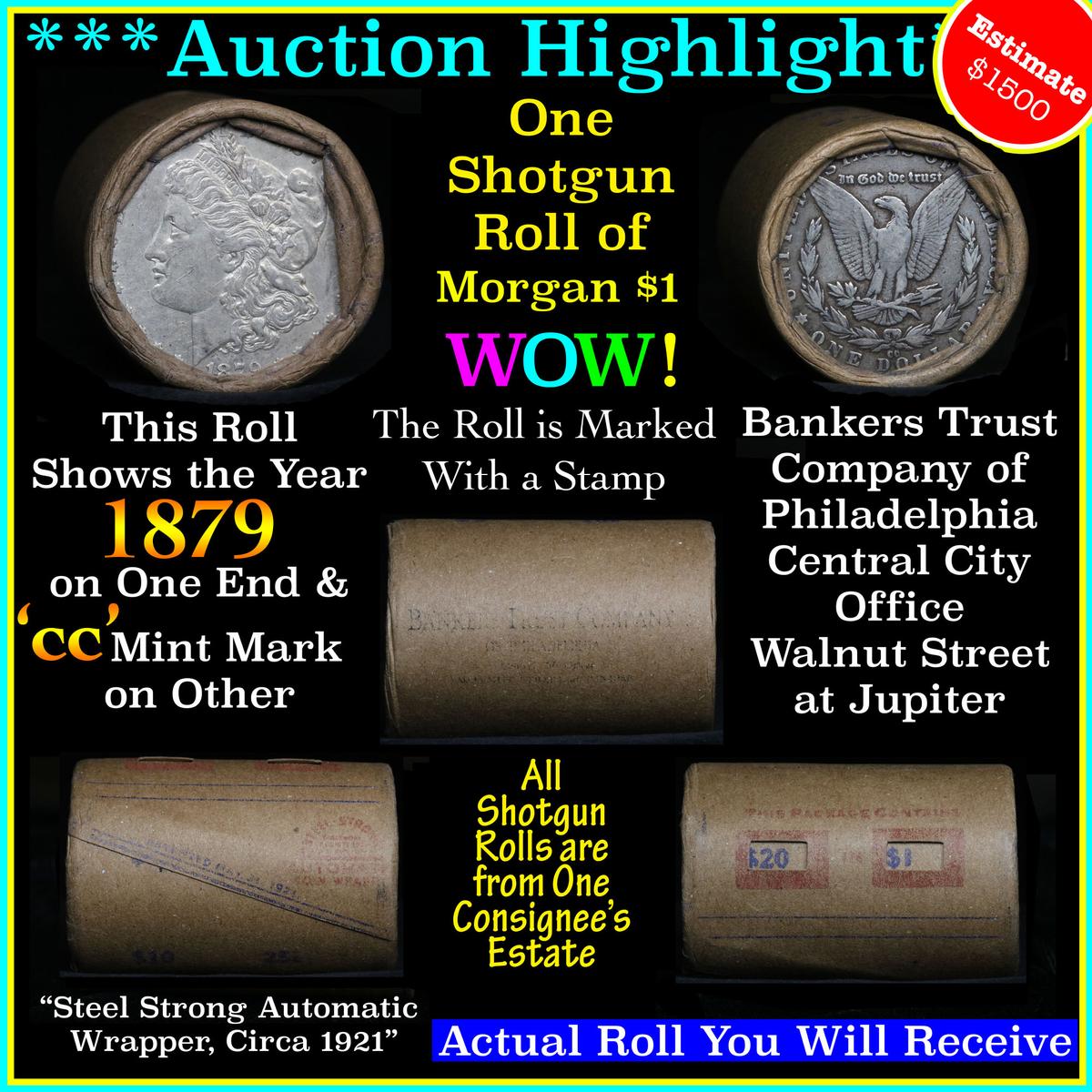 ***Auction Highlight*** Morgan dollar roll ends 1879 & 'cc', Better than average circ (fc)