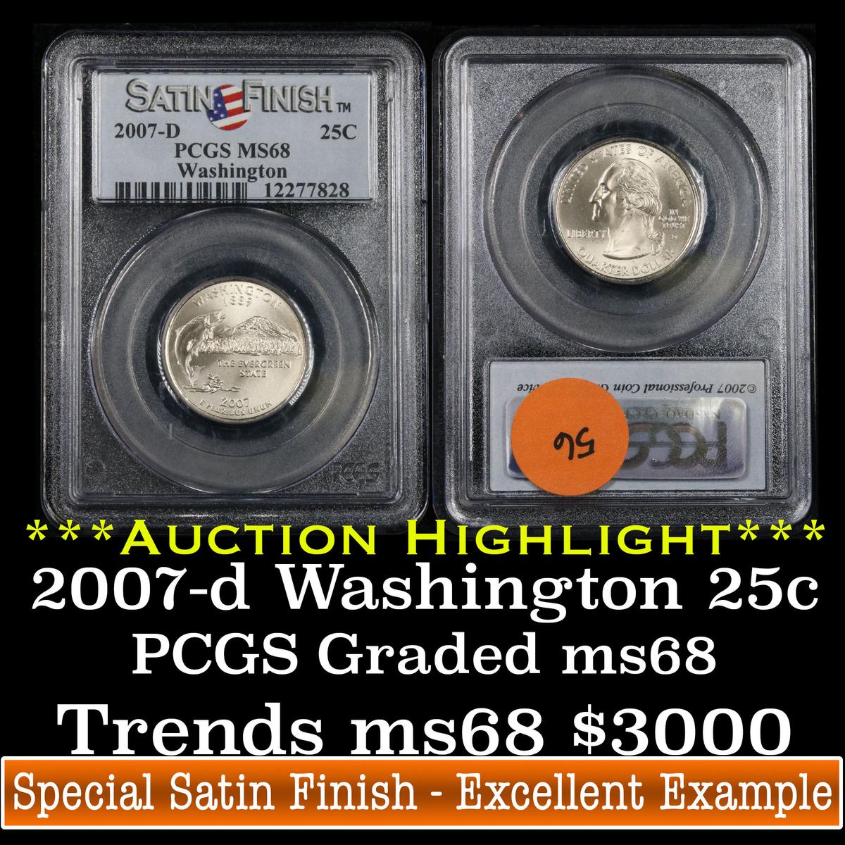 PCGS 2007-d Washington Washington Quarter 25c Graded Gem++ By PCGS