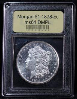 ***Auction Highlight*** 1878-cc Morgan Dollar $1 Graded Choice Unc DMPL by USCG (fc)