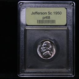 ***Auction Highlight*** 1950-p Jefferson Nickel 5c Graded GEM++ Proof by USCG (fc)