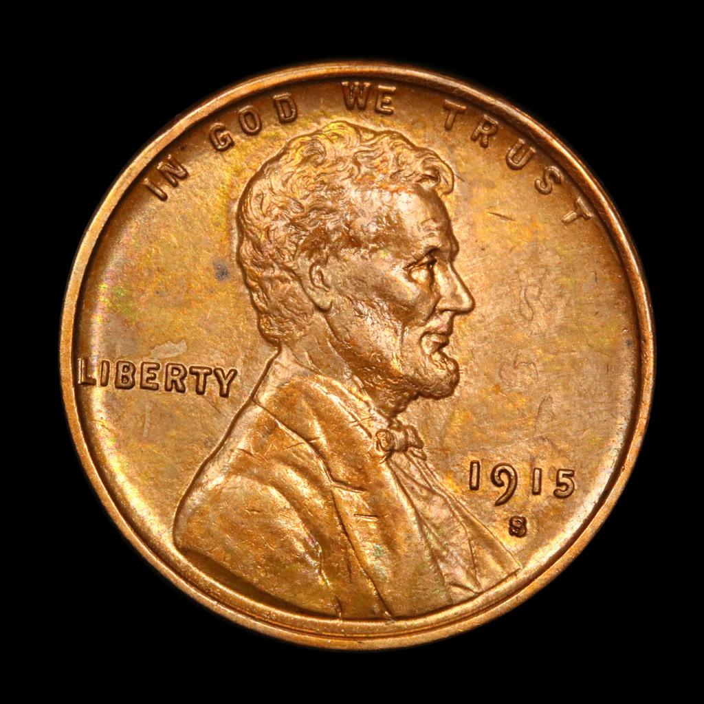 ***Auction Highlight*** 1915-s Lincoln Cent 1c Graded GEM Unc RD by USCG (fc)