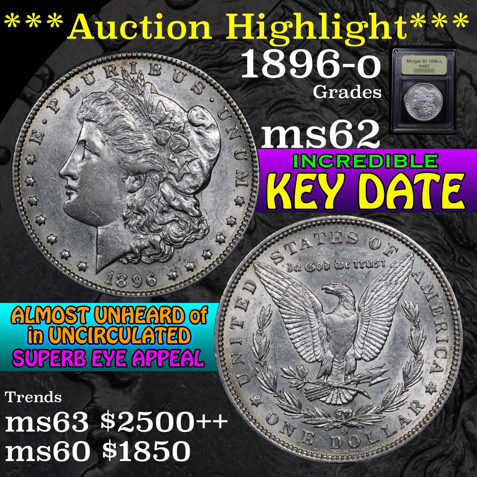 ***Auction Highlight*** 1896-o Morgan Dollar $1 Graded Select Unc by USCG (fc)