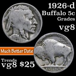 1926-d Buffalo Nickel 5c Grades vg, very good