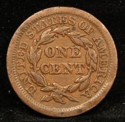 1854 Braided Hair Large Cent 1c Grades vf, very fine