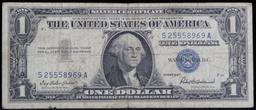 1957 $1 Blue Seal Silver Certificate Grades vf, very fine