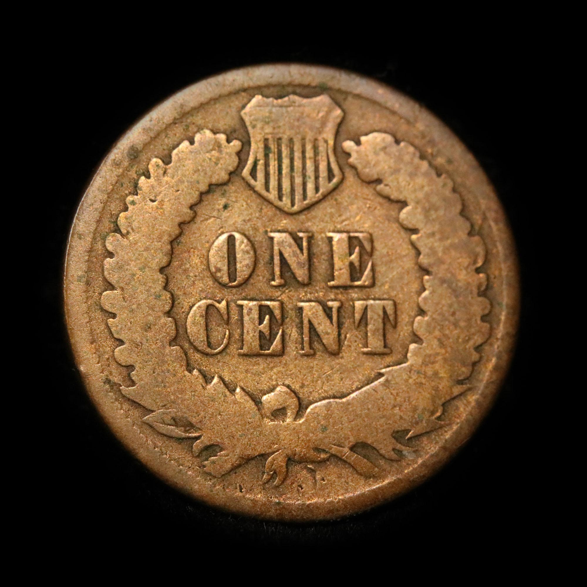 1876 Indian Cent 1c Grades vg+