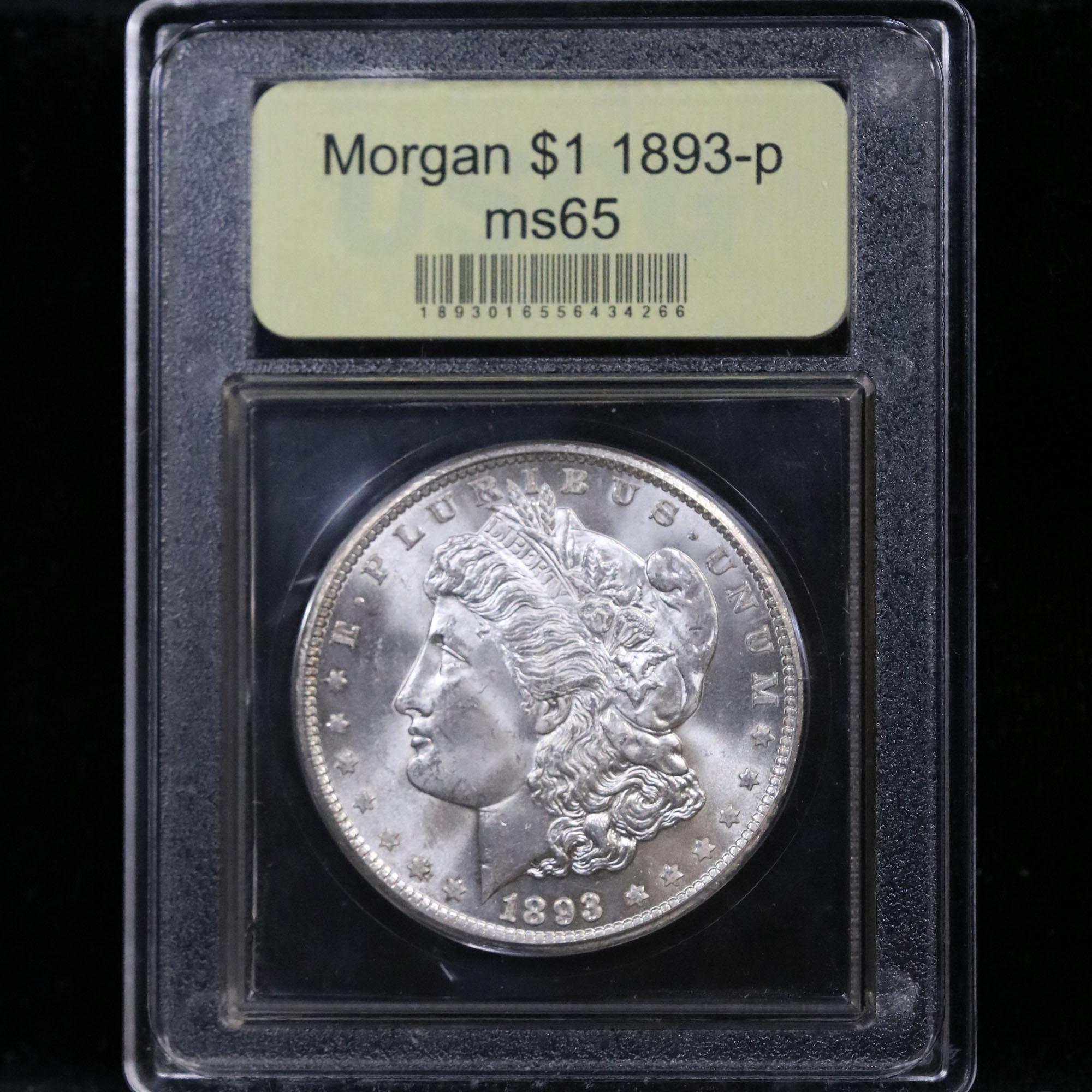***Auction Highlight*** 1893-p Morgan Dollar $1 Graded GEM Unc by USCG (fc)