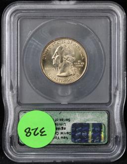 2001-p New York, Daniel Carr Signature Series 692/10000 Washington Quarter 25c Graded by ICG