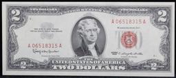 1963 $2 Red Seal United States Note Grades Gem++ CU