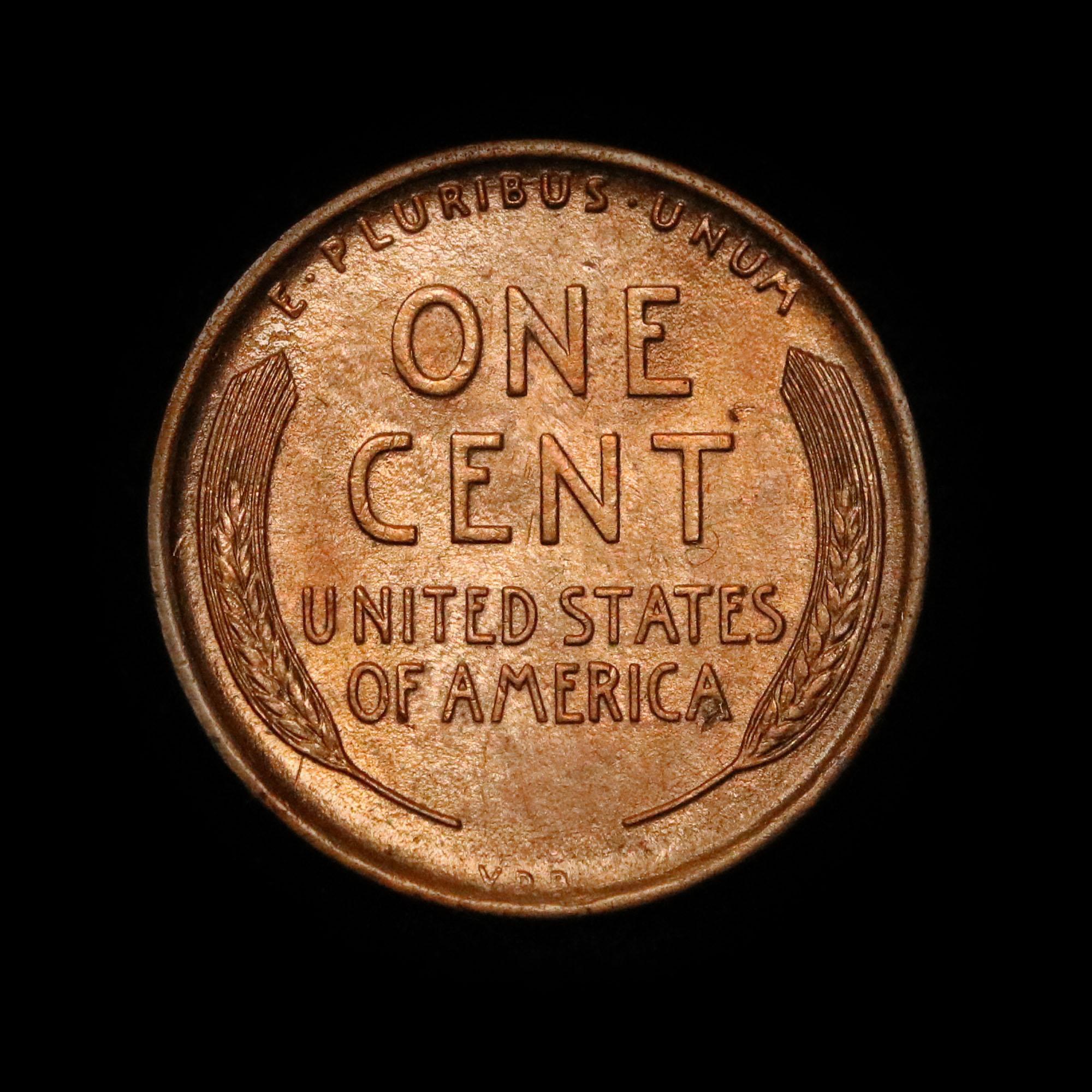 1909-p Lincoln Cent 1c Grades Choice Unc RD