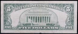 1963 $5 Red seal United States Note Grades vf++