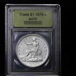 ***Auction Highlight*** 1876-s Trade Dollar $1 Graded Choice AU/BU Slider by USCG (fc)